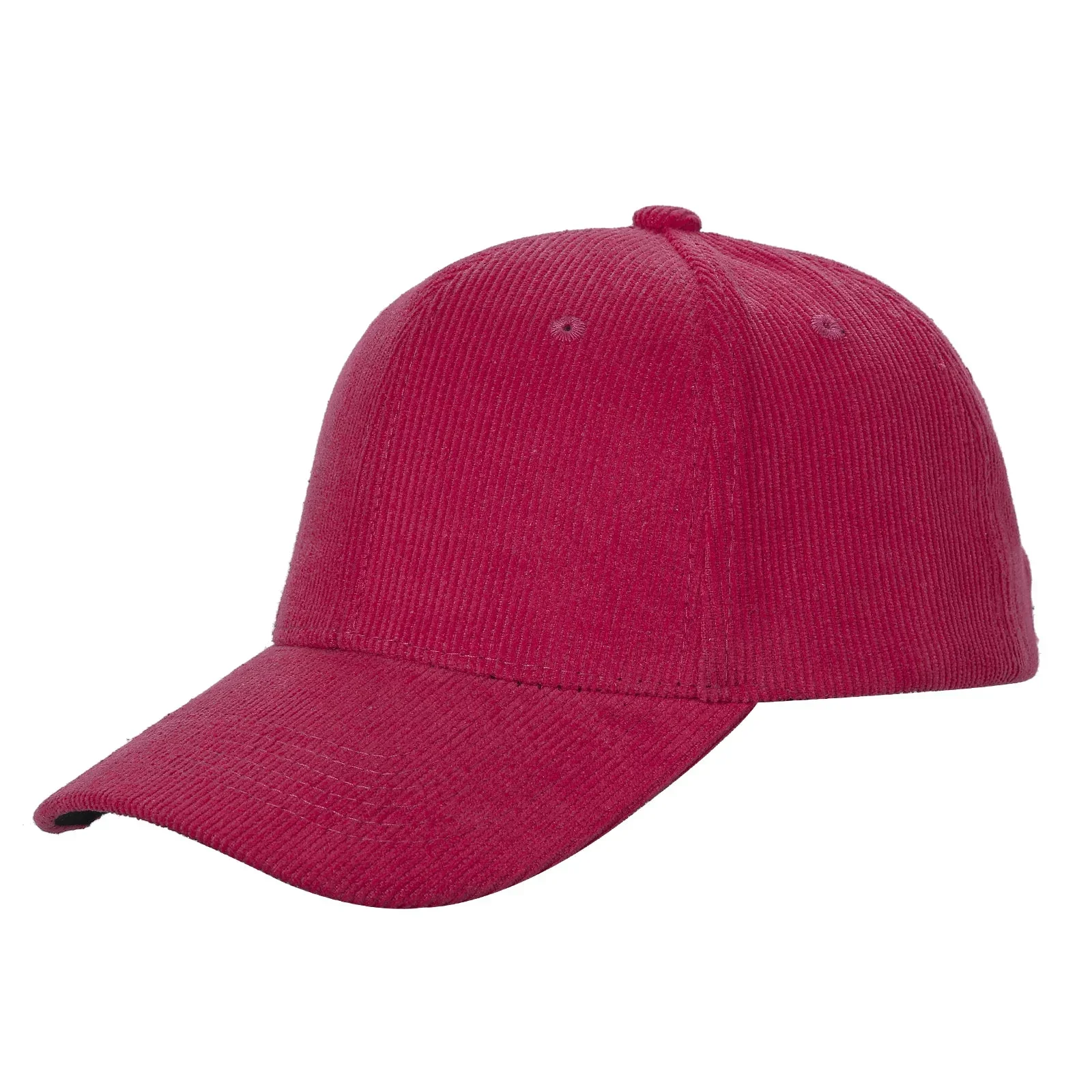 6 Panel Corduroy Solid Buckle Hat - Image 4
